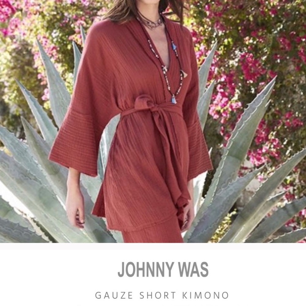 JOHNNY WAS Calme Gauze Short Kimono XS/S NWT